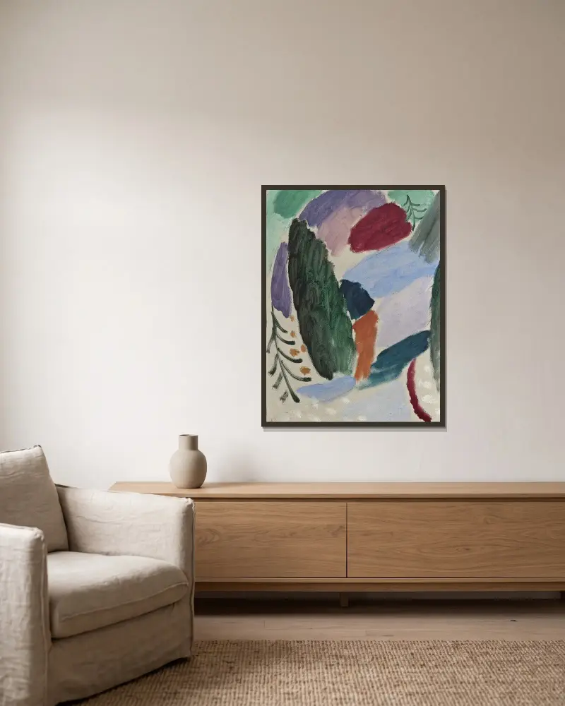 Frostiger Tag von Alexej von Jawlensky gerahmt an einer Wand