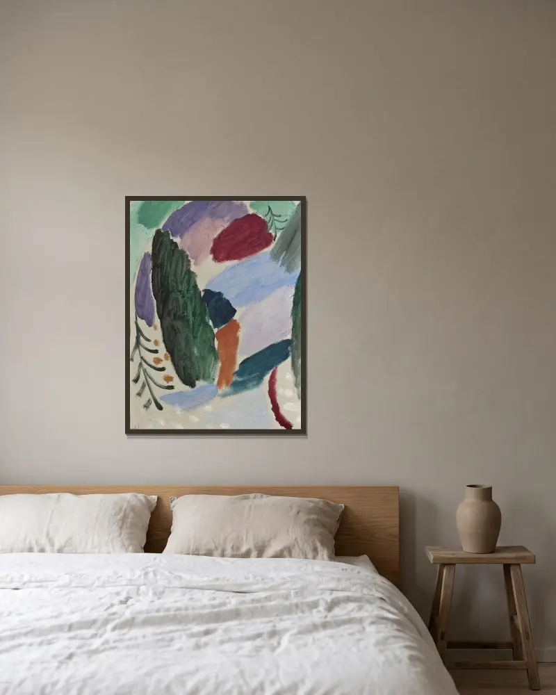 Frostiger Tag von Alexej von Jawlensky gerahmt an einer Wand