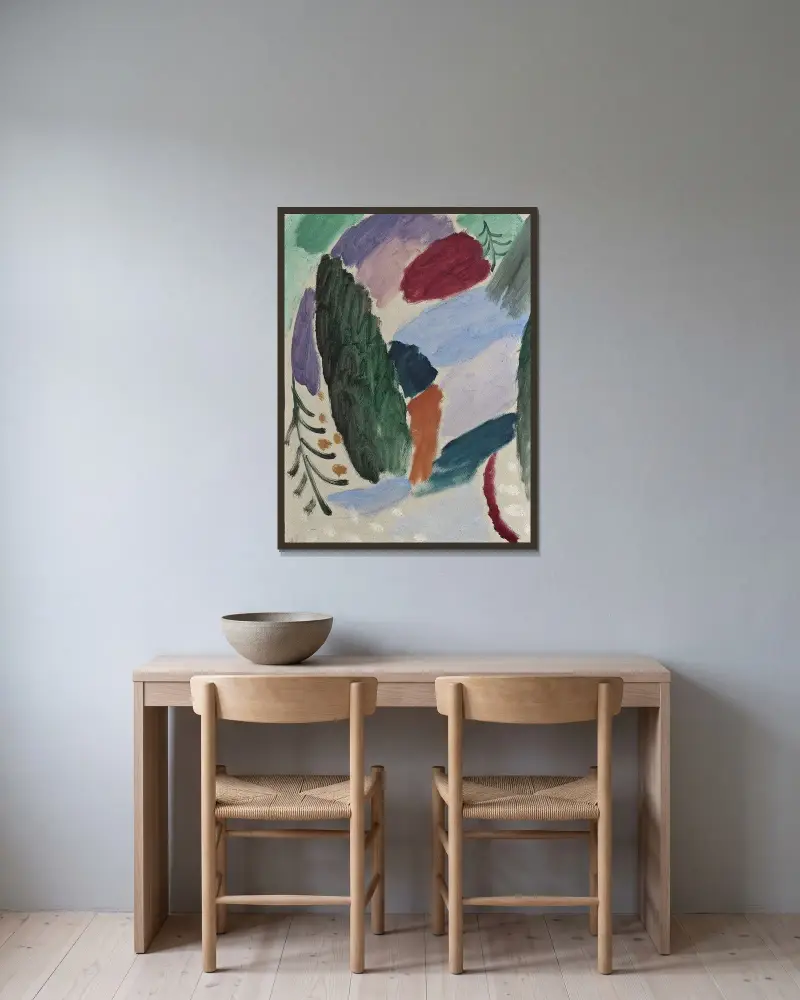 Frostiger Tag von Alexej von Jawlensky gerahmt an einer Wand