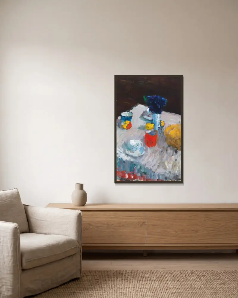 Prostřený stůl, Alexej von Jawlensky v rámu na stěně