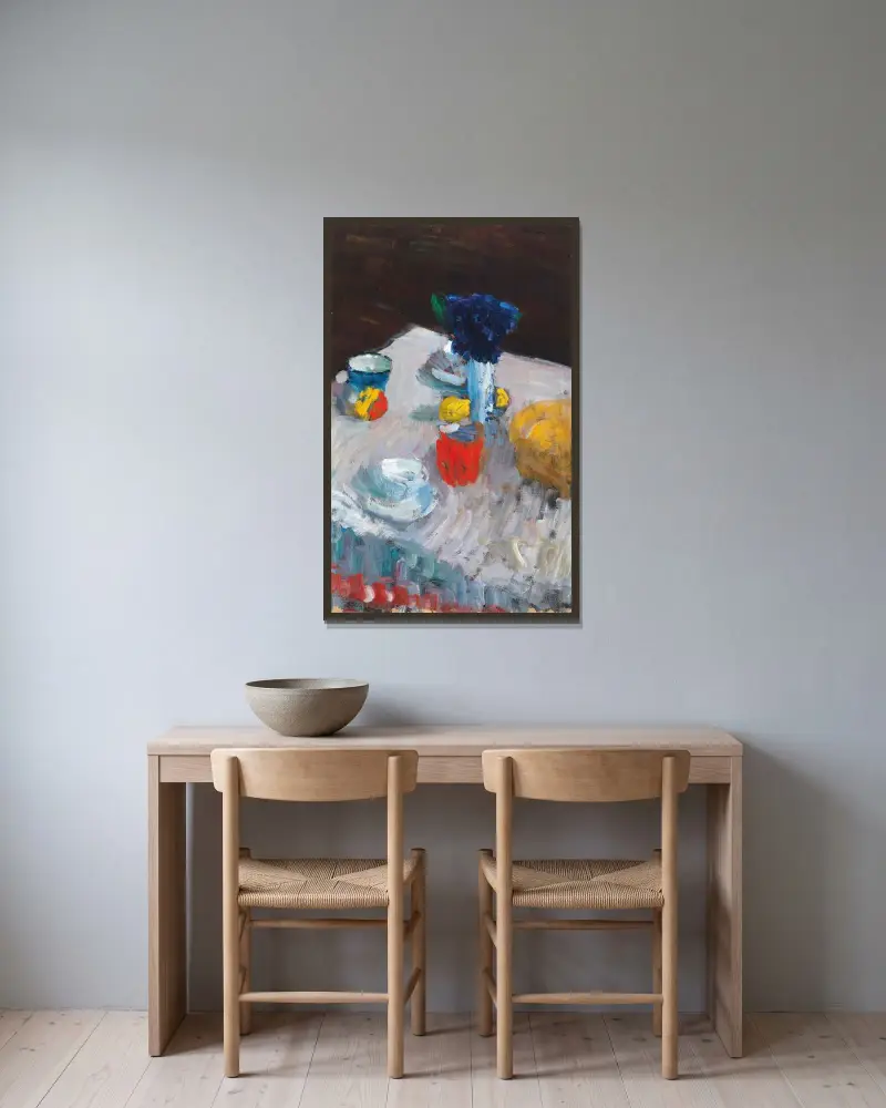 Prostřený stůl, Alexej von Jawlensky v rámu na stěně