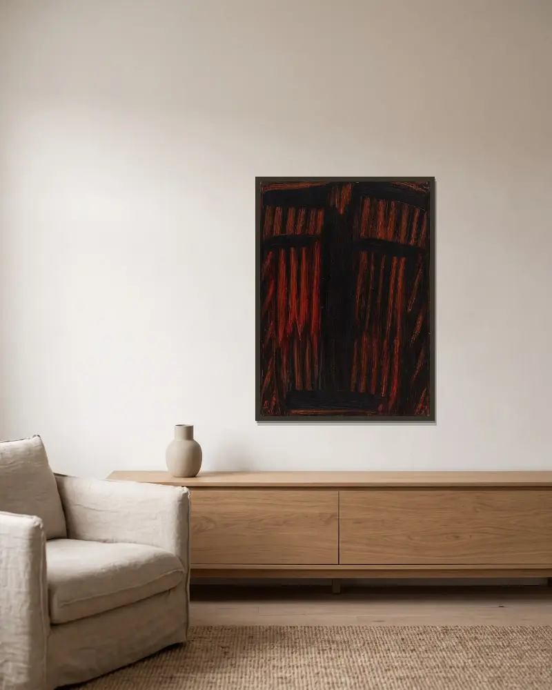 Stor meditation; 'Herre! låt mig glöda' av Alexej von Jawlensky inramad på en vägg