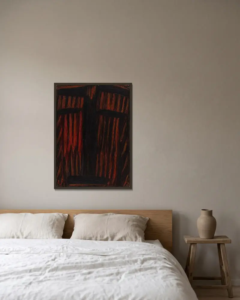 Stor meditation; 'Herre! låt mig glöda' av Alexej von Jawlensky inramad på en vägg