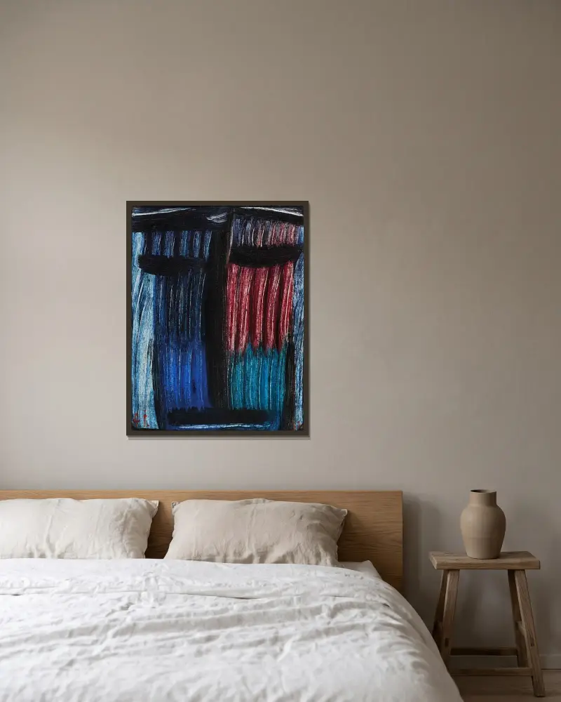 Stor meditation; Jag och Chartres av Alexej von Jawlensky inramad på en vägg