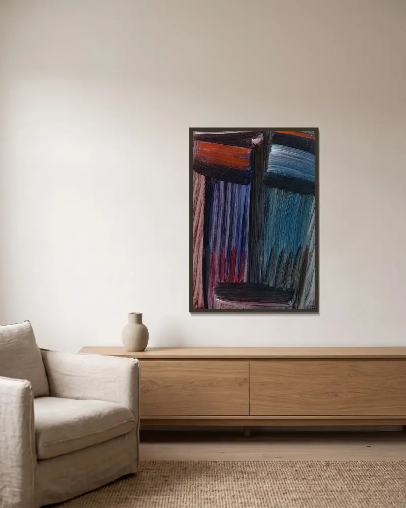 Grosse Meditation av Alexej von Jawlensky inramad på en vägg
