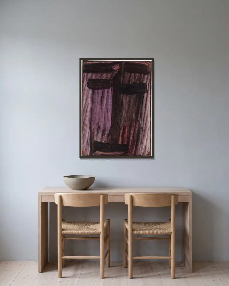 Stor meditation; Ömhet i höst av Alexej von Jawlensky inramad på en vägg