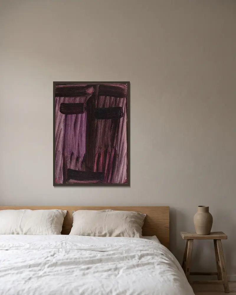 Stor meditation; Ömhet i höst av Alexej von Jawlensky inramad på en vägg