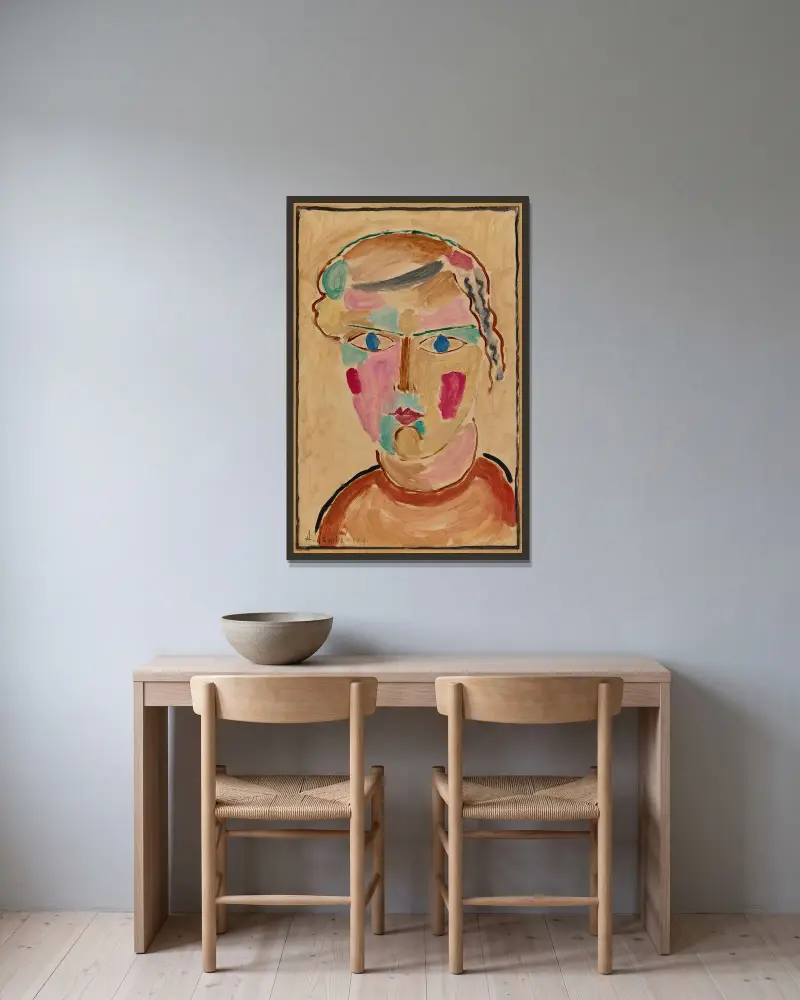 Ljus uppenbarelse av Alexej von Jawlensky inramad på en vägg
