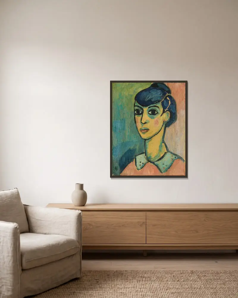 Kopf av Alexej von Jawlensky inramad på en vägg