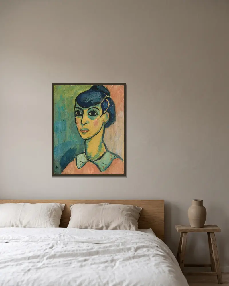 Kopf av Alexej von Jawlensky inramad på en vägg