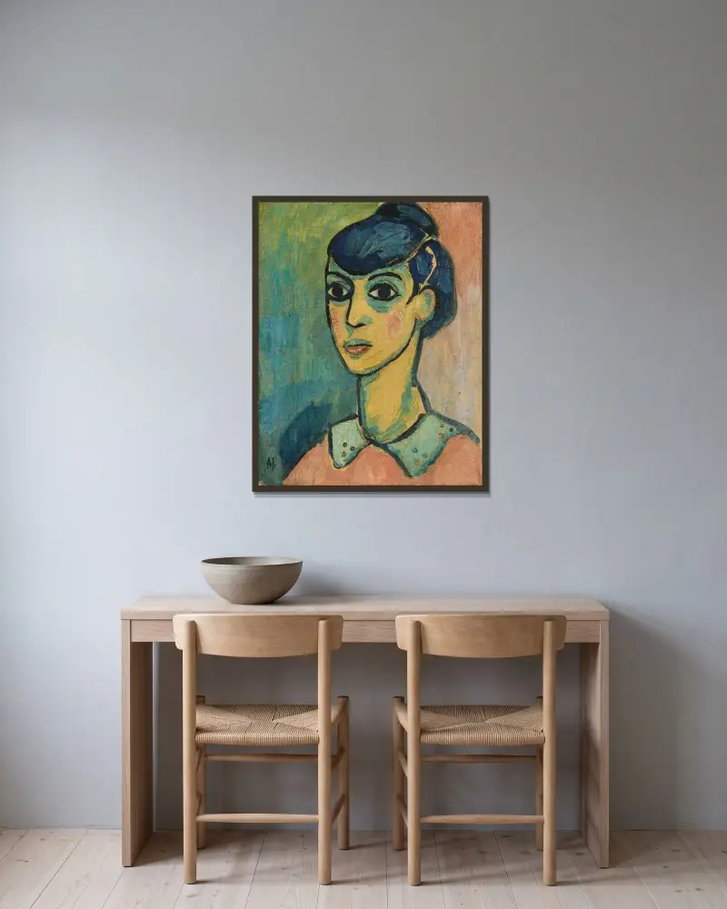 Kopf av Alexej von Jawlensky inramad på en vägg