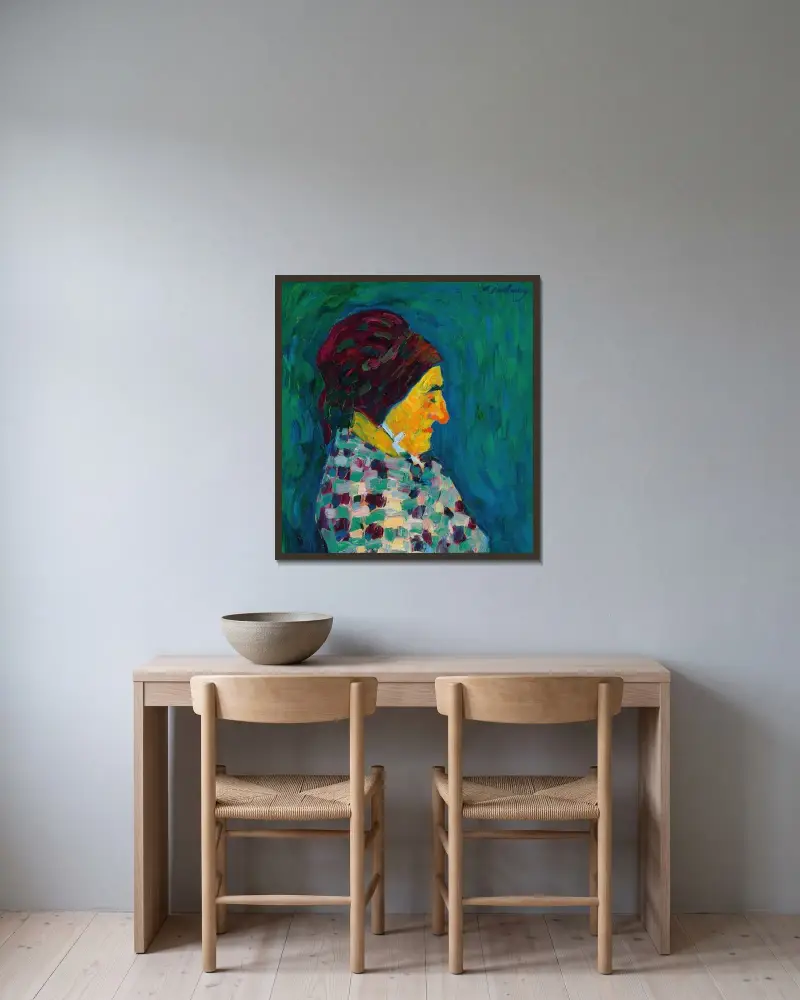 Madame Sid av Alexej von Jawlensky inramad på en vägg