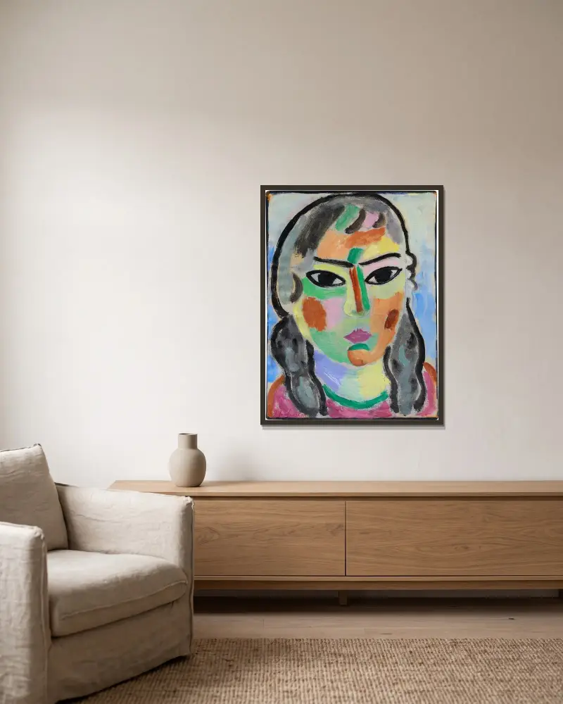 Dívka, Alexej von Jawlensky v rámu na stěně