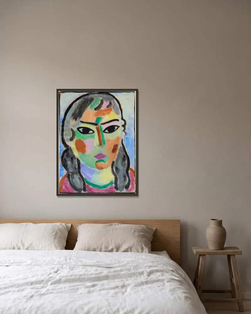 Dívka, Alexej von Jawlensky v rámu na stěně
