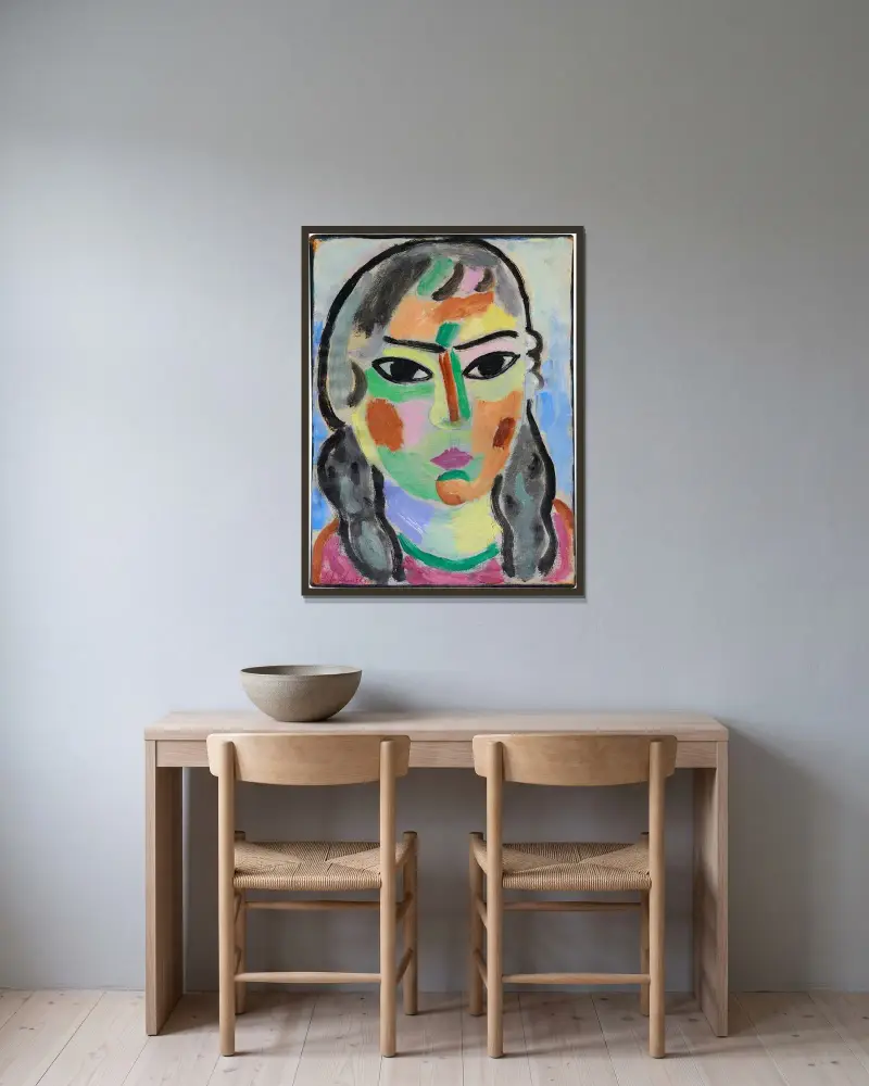 Dívka, Alexej von Jawlensky v rámu na stěně