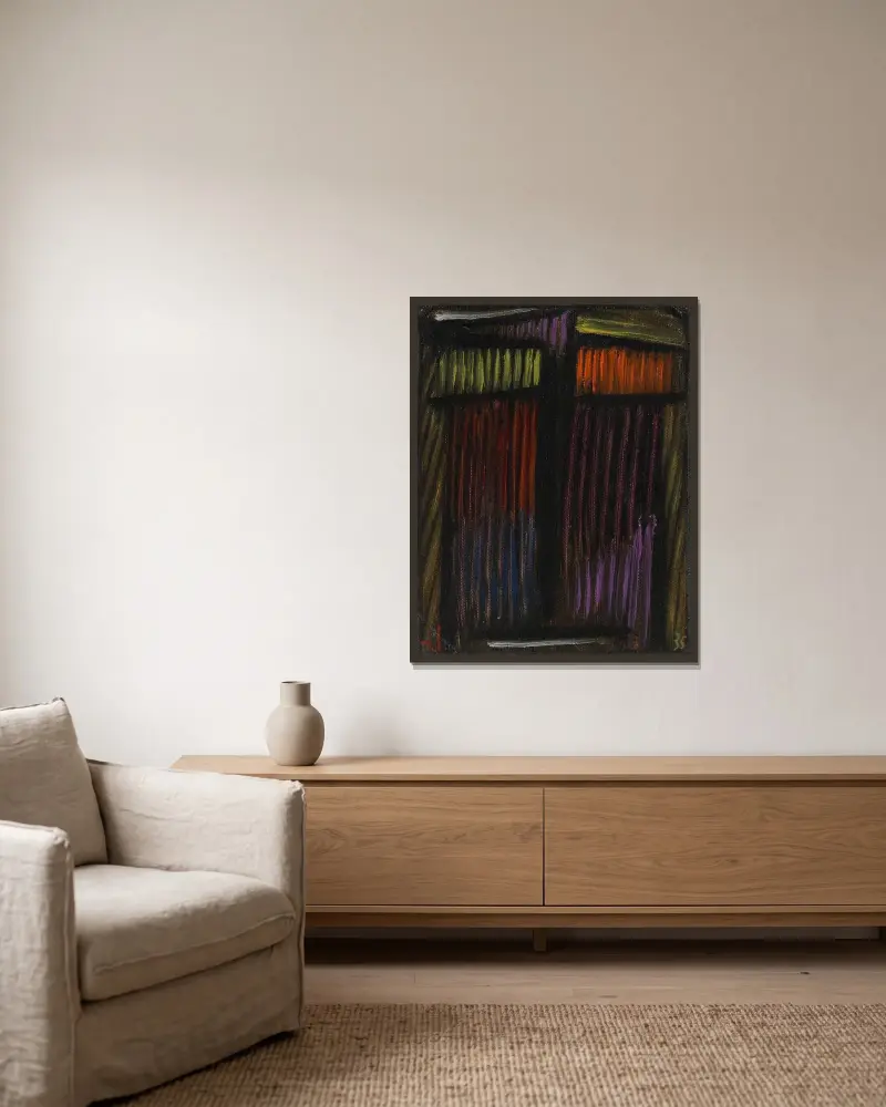 Meditation, 1935 – nr 2 av Alexej von Jawlensky inramad på en vägg