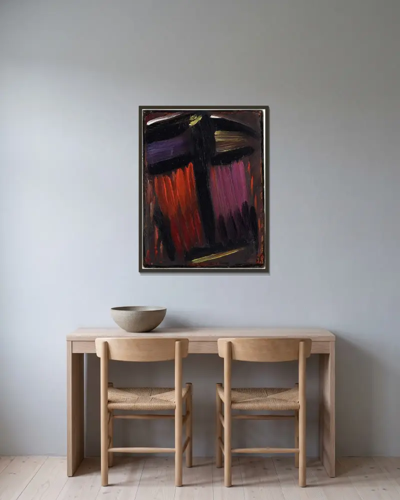 Meditation – Nr. 1 von Alexej von Jawlensky gerahmt an einer Wand