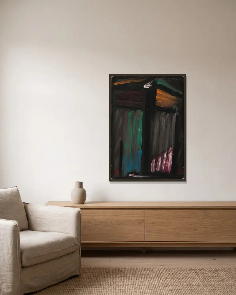 Meditation, 1935 – Nr. 4 von Alexej von Jawlensky gerahmt an einer Wand