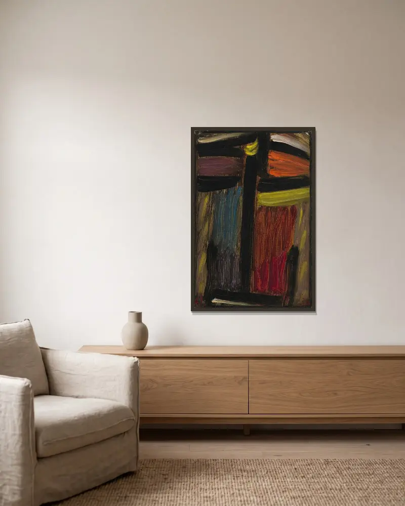 Meditation, 1936 von Alexej von Jawlensky gerahmt an einer Wand