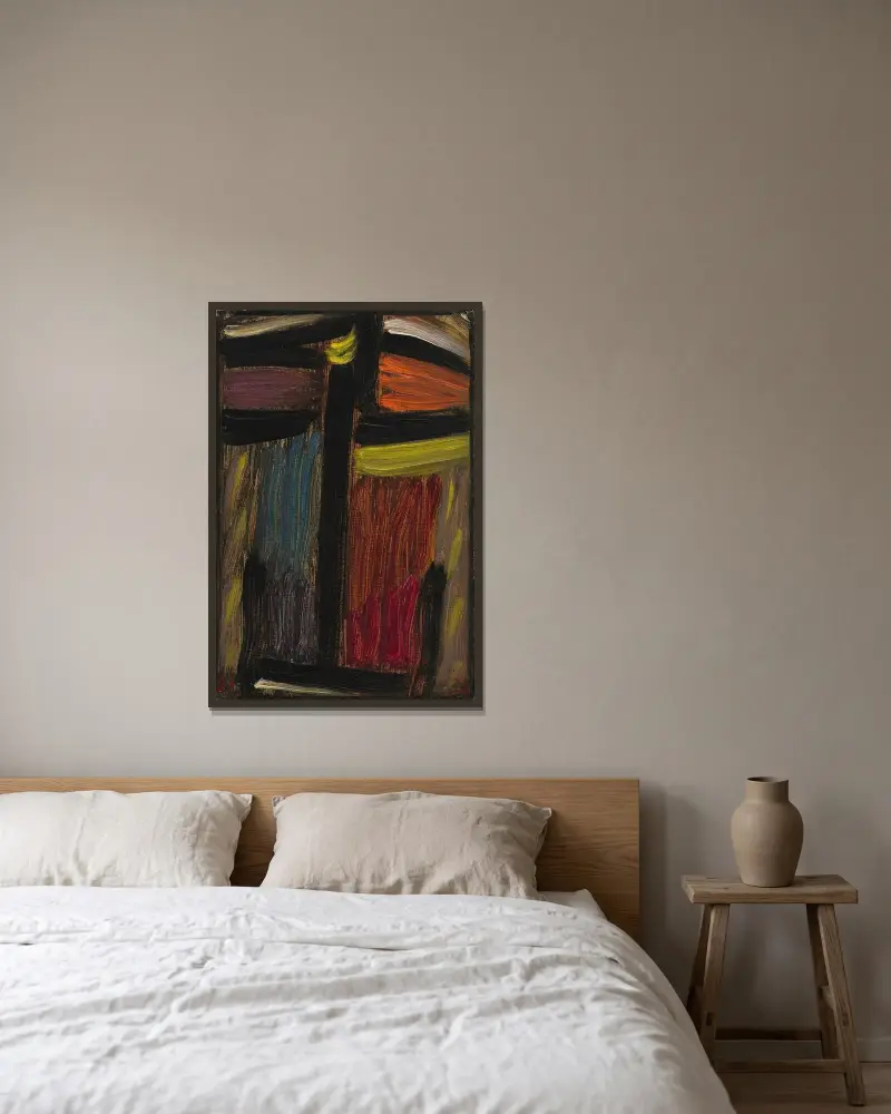 Meditation, 1936 von Alexej von Jawlensky gerahmt an einer Wand
