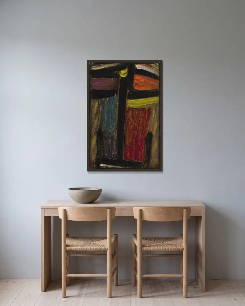 Meditation, 1936 von Alexej von Jawlensky gerahmt an einer Wand