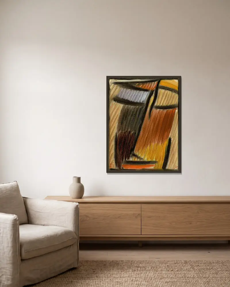 Meditation, 1935 – nr 6 av Alexej von Jawlensky inramad på en vägg