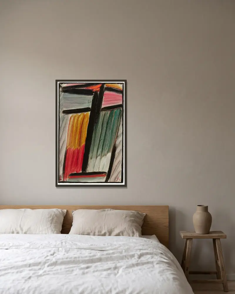 Meditation. Ett brus kom över av Alexej von Jawlensky inramad på en vägg