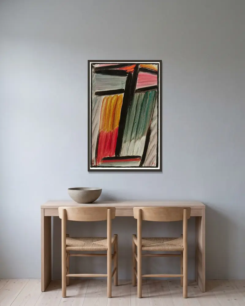 Meditation. Ett brus kom över av Alexej von Jawlensky inramad på en vägg