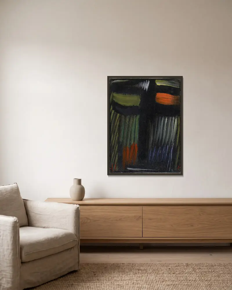 Meditation nr 133 av Alexej von Jawlensky inramad på en vägg