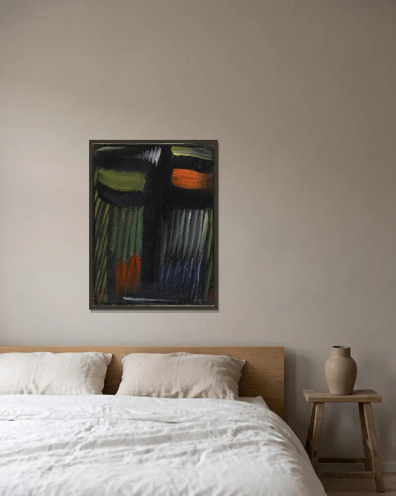 Meditation nr 133 av Alexej von Jawlensky inramad på en vägg