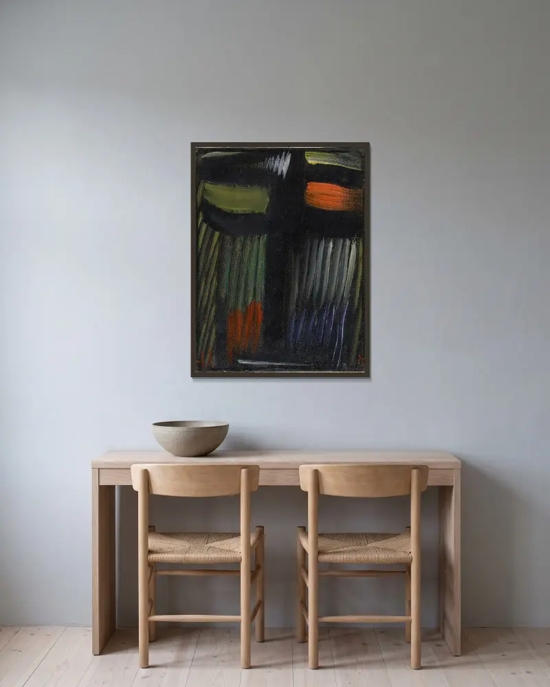 Meditation nr 133 av Alexej von Jawlensky inramad på en vägg