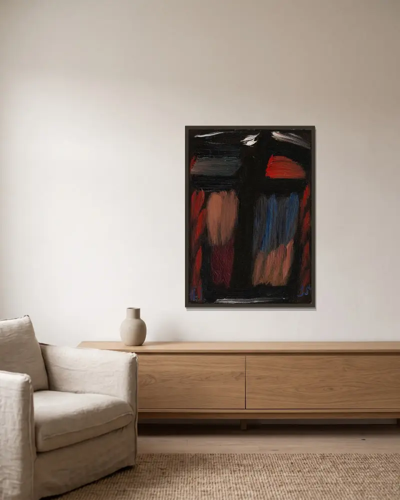 Meditation N. 26 av Alexej von Jawlensky inramad på en vägg