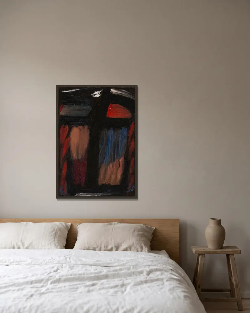 Meditation N. 26 av Alexej von Jawlensky inramad på en vägg