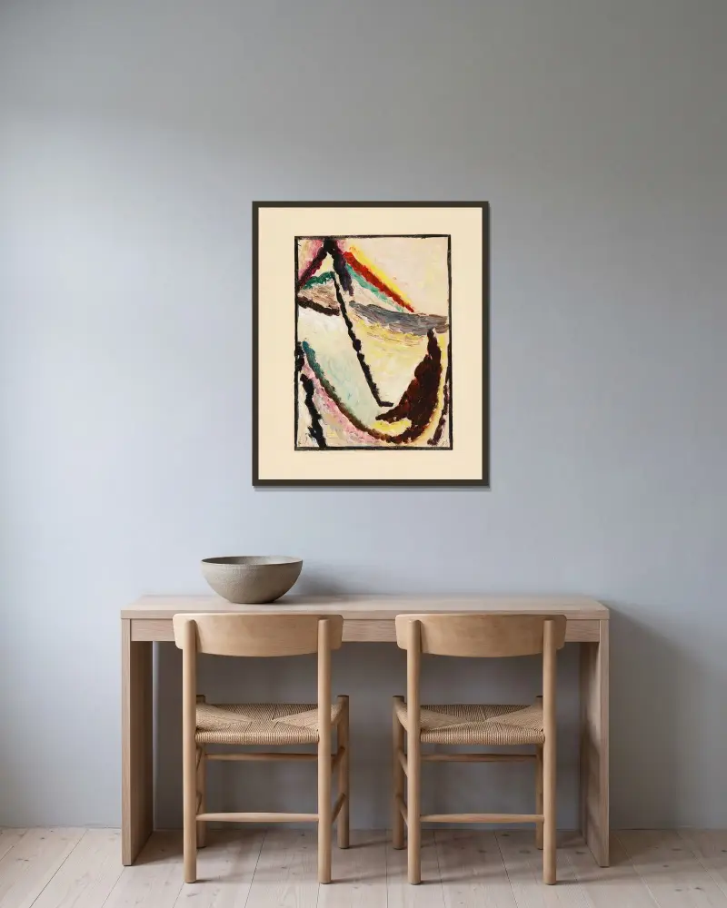 Meditation nr 29 av Alexej von Jawlensky inramad på en vägg