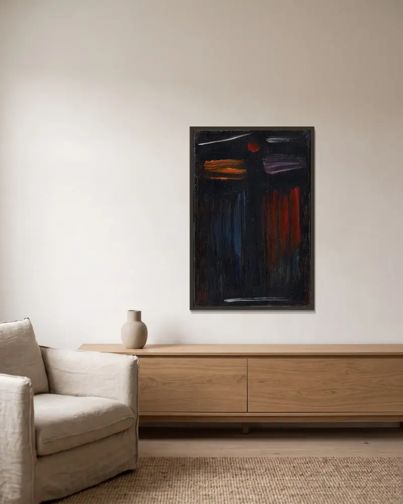 Meditation N. 33 av Alexej von Jawlensky inramad på en vägg