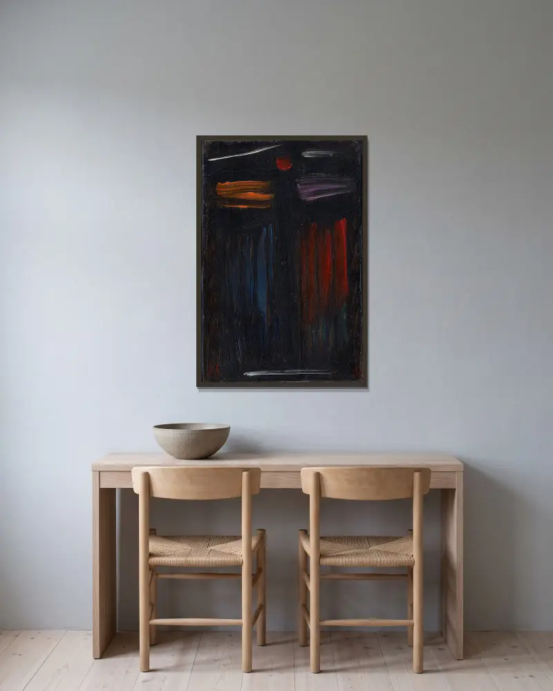 Meditation N. 33 av Alexej von Jawlensky inramad på en vägg