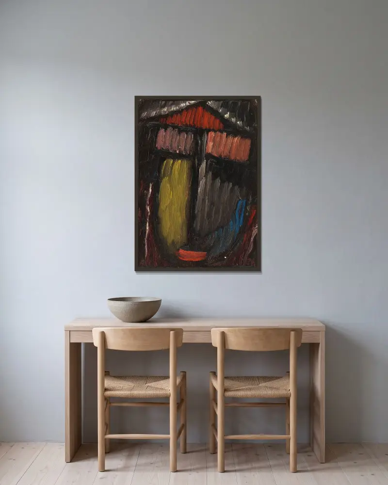 Meditation No. 70 av Alexej von Jawlensky inramad på en vägg