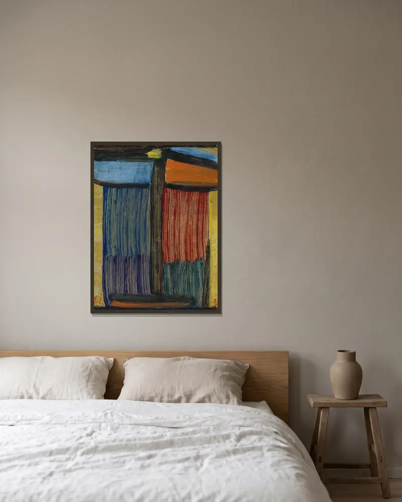 Meditation auf Goldgrund von Alexej von Jawlensky gerahmt an einer Wand