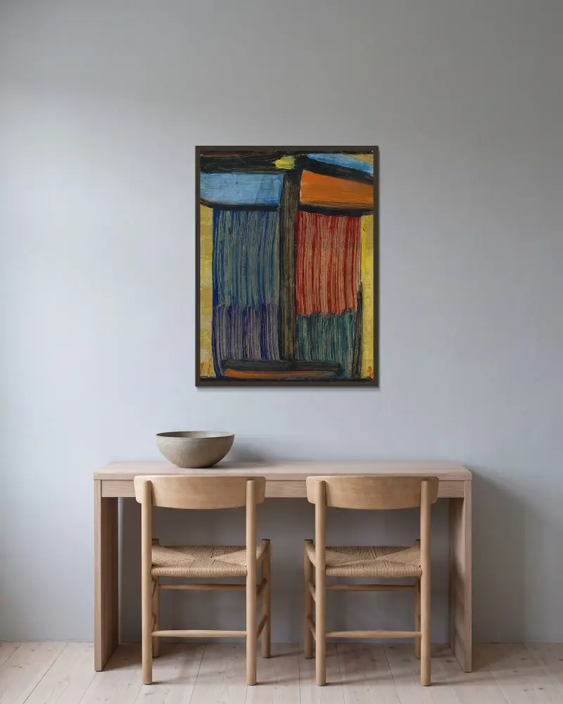 Meditation auf Goldgrund von Alexej von Jawlensky gerahmt an einer Wand