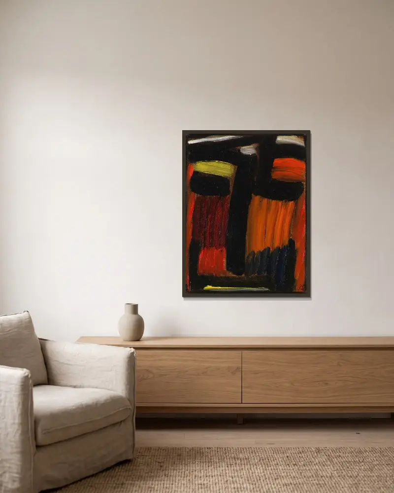 Meditation, 1935 – nr 1 av Alexej von Jawlensky inramad på en vägg