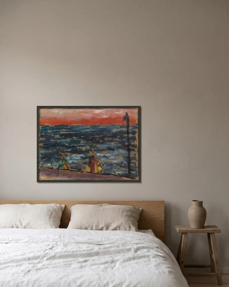 Meereslandschaft Borkum av Alexej von Jawlensky inramad på en vägg