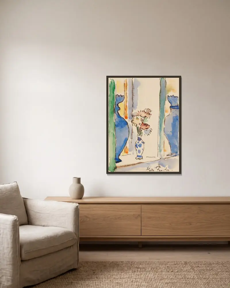 Mein Fenster av Alexej von Jawlensky inramad på en vägg