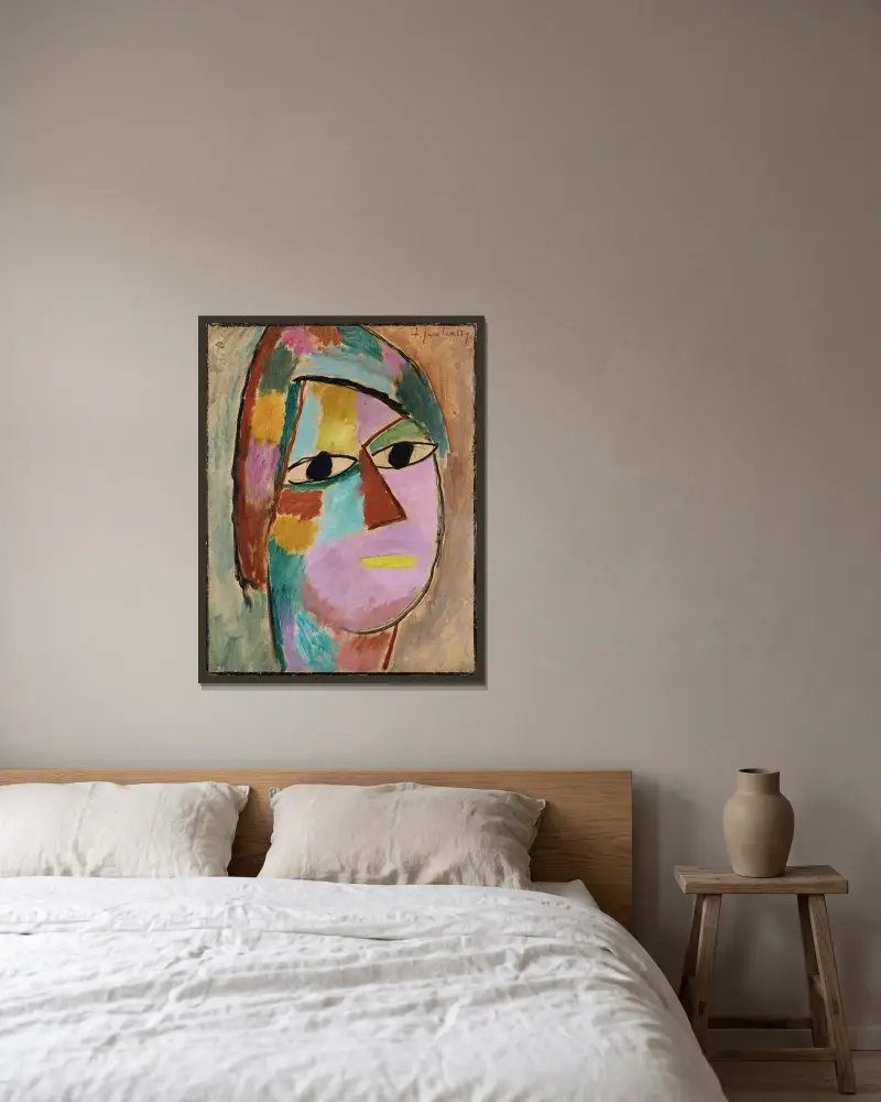 Mistyczna głowa, 1917 – nr 1, Alexej von Jawlensky w ramie na ścianie