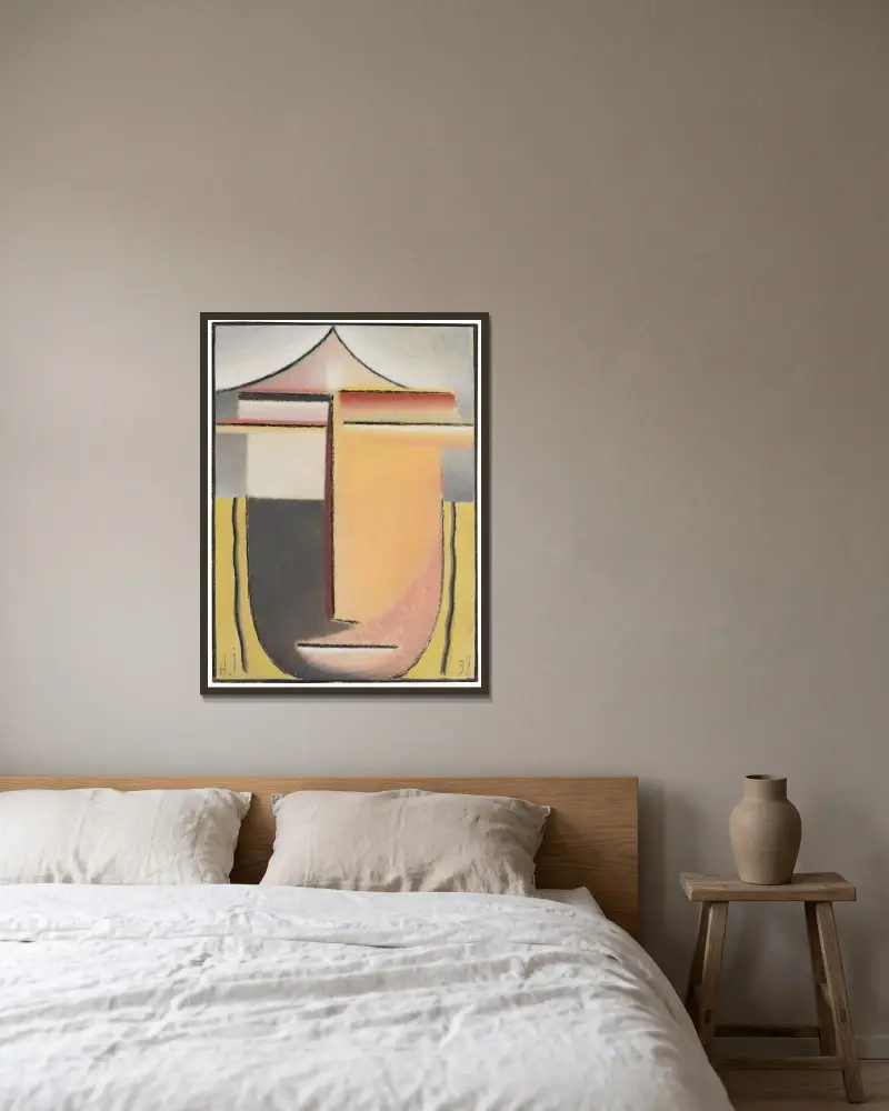 Nordický (Velká abstraktní hlava), Alexej von Jawlensky v rámu na stěně