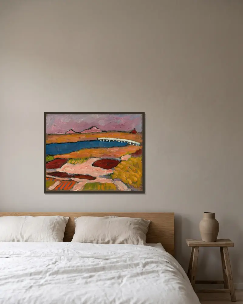 Prerow (Darß), Pommern av Alexej von Jawlensky inramad på en vägg