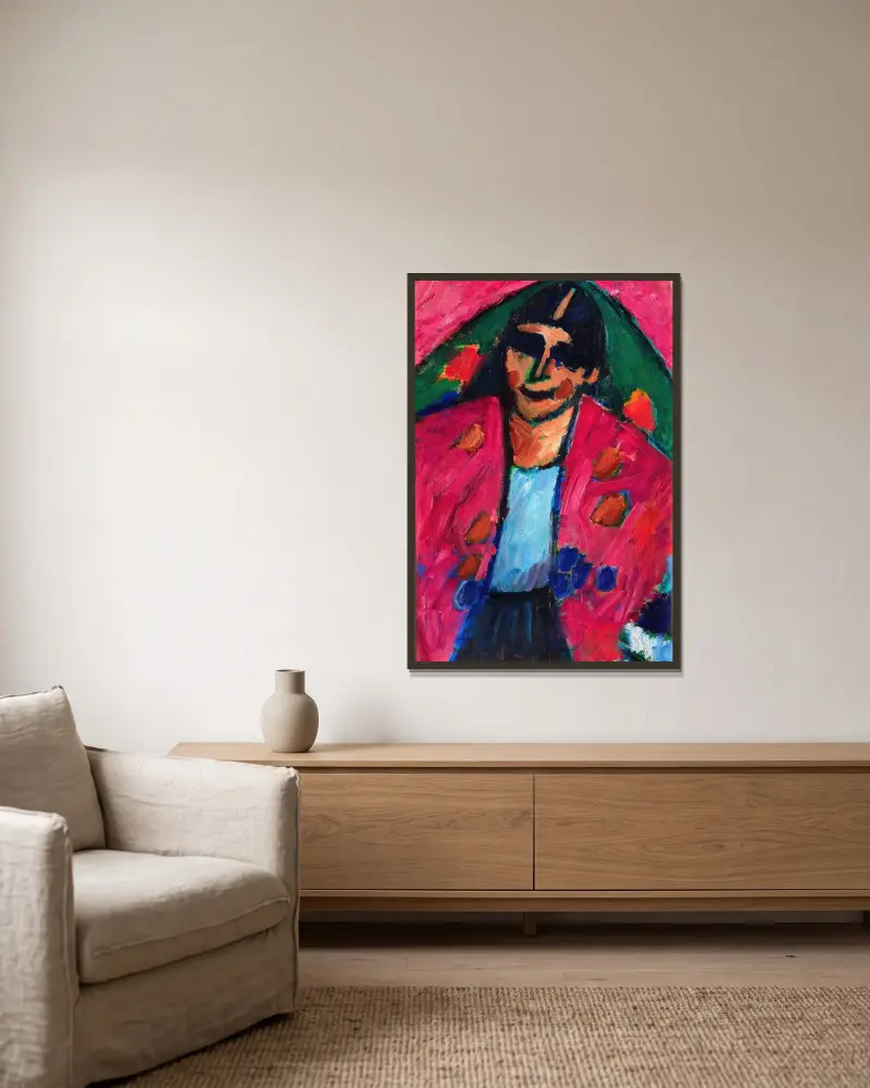 Spanier (Spaniard) av Alexej von Jawlensky inramad på en vägg