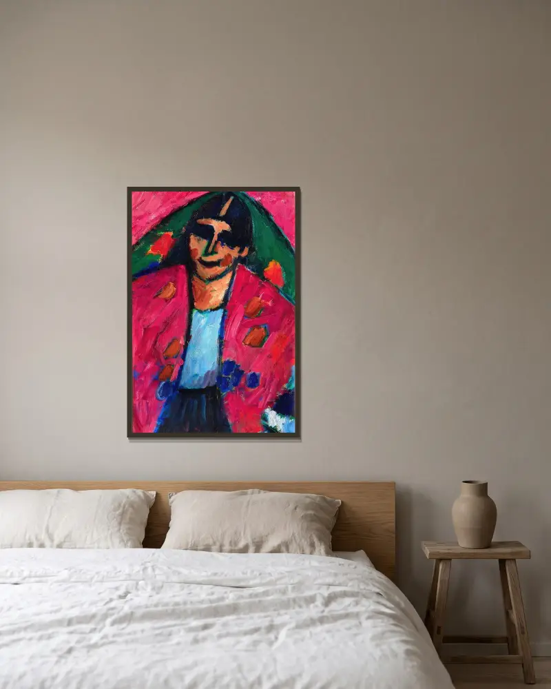 Spanier (Spaniard) av Alexej von Jawlensky inramad på en vägg