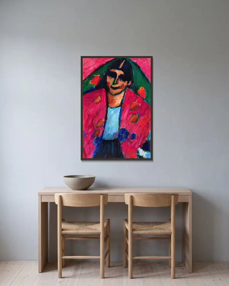 Spanier (Spaniard) av Alexej von Jawlensky inramad på en vägg