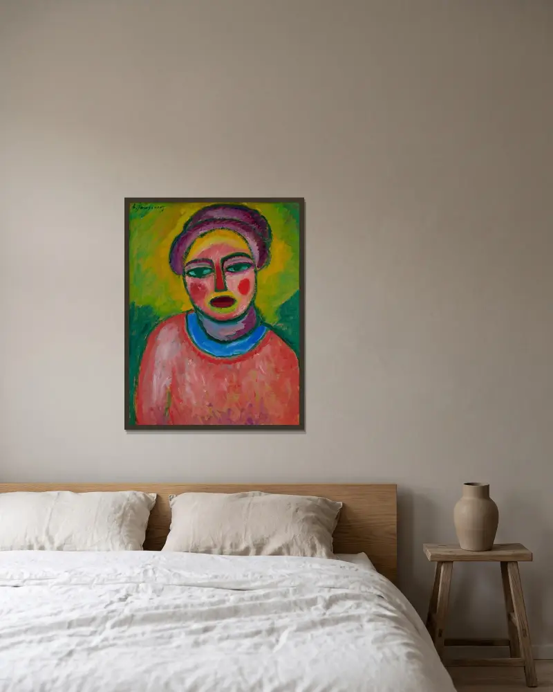 Spring av Alexej von Jawlensky inramad på en vägg