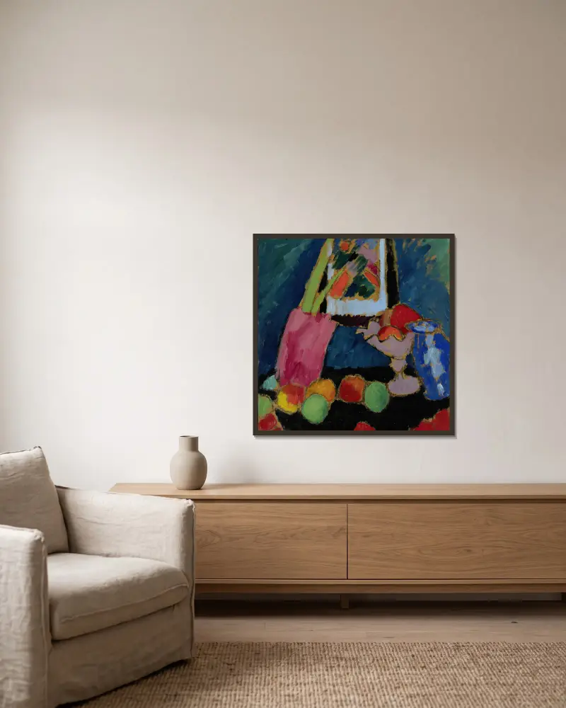 Martwa natura z fioletową misą, Alexej von Jawlensky w ramie na ścianie
